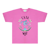 Casablanca T Shirts Fashion Print Street