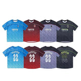 trapstar gradient color athletic short-sleeve basketball jersey football jersey t-shirt mesh breathable training top for export