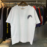 Rhude T Shirts Black Moon Print Loose Casual Short Sleeve Men and Women