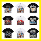 wholesale american trend mixed emotion alien octopus hot diamond angel short-sleeved couple full print