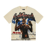 Cross-border wholesale american trend skull metal rock band robot bottom shirt pure cotton looselong sleevest
