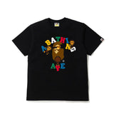 cross-border wholesale japanese style camouflage shark tiger head ape color matching luminous short-sleeved couple loose