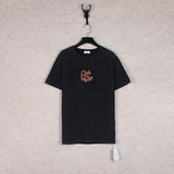 Correct version offow rainbow gradient arrow twill cashew flower graffiti short-sleeved t-shirt