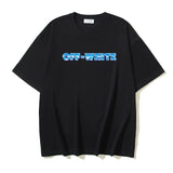 Spring/summer ow splatter graffiti arrow graphic crewneck short sleeve tee