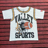 valley washed distressed printed short-sleeved hip-hop loose street t-shirt hooded
