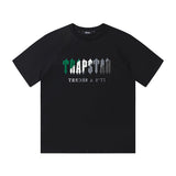 Cross-border trade trapstar rainbow letter gradient towel embroidery short sleeve t-shirt & fog high street shorts set