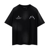 Wholesale foreign trade amir washed distressed tiger head number & letter logo short sleeve t-shirt