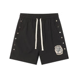 Wholesale saint vanity american washed & drilled short sleeve t-shirt & trendy shorts set for export