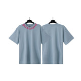 Cross-border pa spray-painted letter short-sleeved palm tree fog high street graffiti logo t