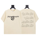 Mm series export wholesale margiela simple style digital four-corner mark couple short-sleeved t-shirtpure cotton high quality