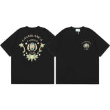 Summer collection: casa casablanca print oversized short-sleeve t-shirt - premium heavyweight cotton