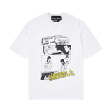 Mopey rich second generation xia loose version beautiful trendy quiet eyes printing round neck short sleeve t-shirt high street