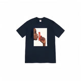 Wholesale export sup streetwear letter print 100% cotton t-shirt - relaxed fit, crew neck, short sleeve