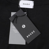 Rhude T Shirts Racing Tire Change Scene Printed Cotton Casual Short Sleeves Men and Women