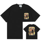 Summer collection: casa casablanca print oversized short-sleeve t-shirt - premium heavyweight cotton