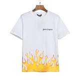 Cross-border foreign trade wholesale pa severed bear short-sleeved ins palm tree large logo back letter bat