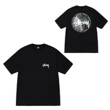 Summer running volume stussy short-sleeved t-shirt dice black eight ice cream comfy basics american couple summer t