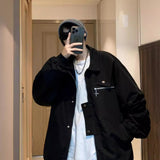 Unisex Baseball Jersey Vintage Star Zip Baseball Uniform Loose Casual Jacket