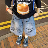 Unisex Jeans Summer Vintage Graffiti Jeans