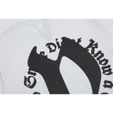 Vlone T Shirt Spring Summer Smiley Letter Pattern Crew Neck