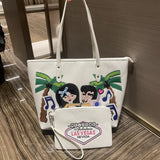 Chh Chrome Heart Leather Bag Embroidered Shoulder Bag Tote Bag