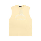 essential double line fog shorts icon laminated stereo letter round neck couple pullover