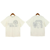 American rhu co-branded marlboro f formula traffic jam coconut tree sunset logo short-sleeved couple t