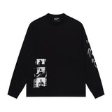 Erd melancholy rich second generation loose washed distressed pig head human face color matching hole hooded sweatshirt zipper