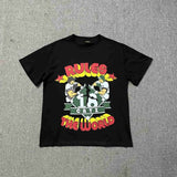 Wholesale foreign trade corteiz devil's island letter logo print short sleeve fog high street couple oversized t-shirt