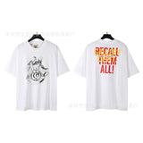 American classic series high street gall retro basic letter d print short sleeve t-shirt