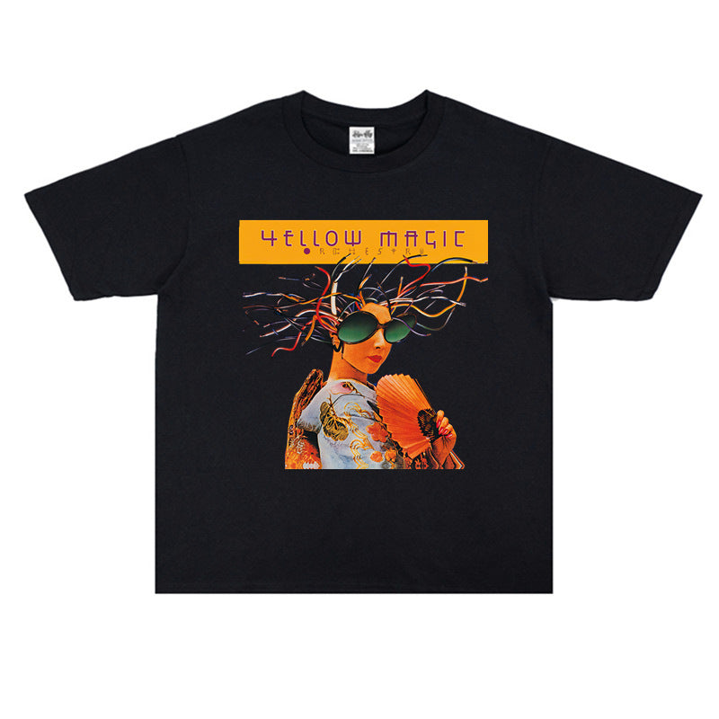 Rock Star T Shirt Yellow Magic Orchestra Band Personalized T-shirt for Men and Women