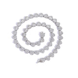 Zircon necklace heart-shaped tennis chain