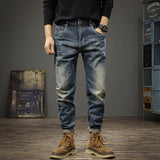 Unisex Jeans Spring/Autumn Vintage Ripped Jeans Straight Pants