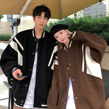 Unisex Baseball Jersey Spring/Autumn Vintage Loose Jacket