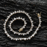 Zircon necklace Love tennis chain