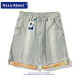 Nasa Shorts Denim Shorts Men's Summer Fashion Brand Loose