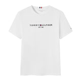 Tommy T Shirts Summer Clothes T-shirt Crew Neck T-shirt Solid Color