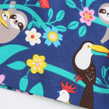 Girl Dress Girls' Summer Knitted Cotton Cartoon Printed Princess Dress Children round Neck