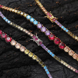 Zircon necklace colorful gradient size