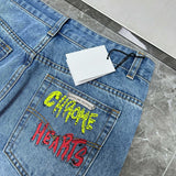 CHH Chrome Hearts Jeans Unisex Casual Loose Jeans