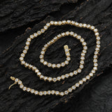 Zircon necklace bezel set tennis chain
