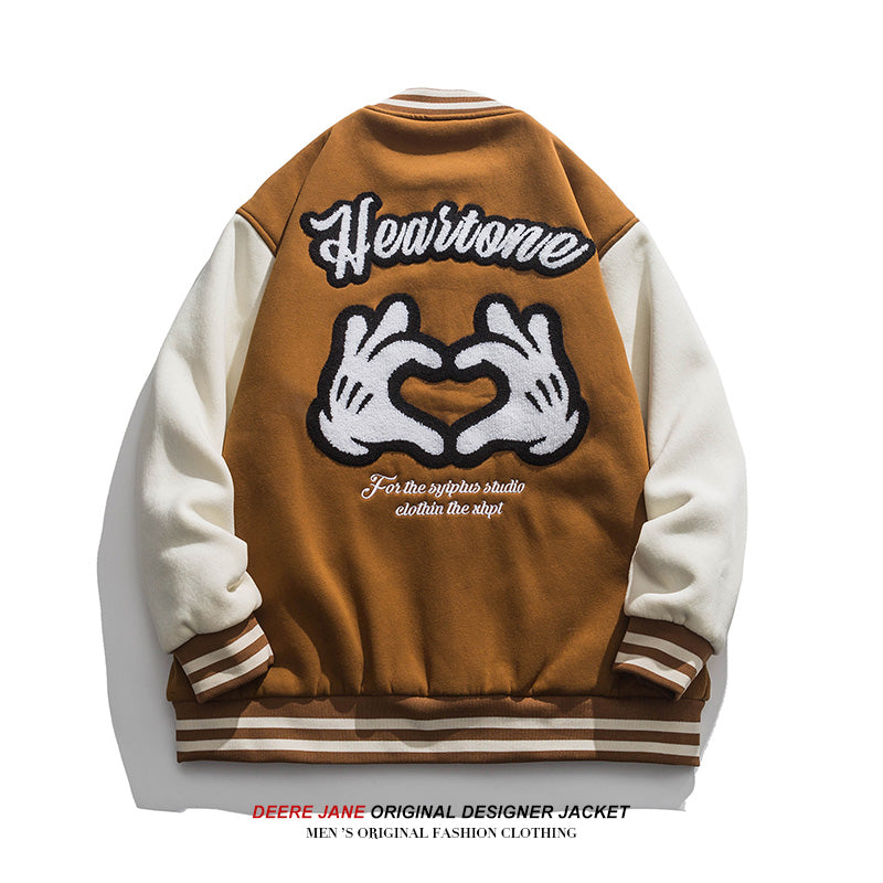 Men's Baseball Jacket Spring Baseball Jacket Men's Loose Color Matching Couple Jacket