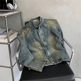Unisex Baseball Jersey Vintage Make Old Denim Jacket