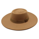 Walter White Hats Solid Color Wool Autumn and Winter Warm Outdoor Oval Ring Top Hat