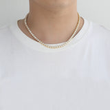 Zircon necklace Round tennis choker necklace