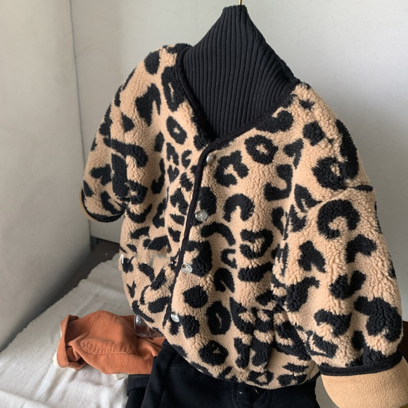 Girl Jacket Girls' Coat Leopard Print