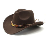 Walter White Fedora Tibetan Top Hat Metal Feather Western Cowboy Top Hat Men Female Cap Felt Cap