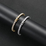 Zircon necklace copper inlaid zircon single row chain