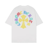 CHH Chrome Heart T Shirts Cross Print Short Sleeve T-Shirt Loose