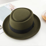 Walter White Hats Retro British Style Spring and Autumn Big Flat Brim Woolen Warm Hat